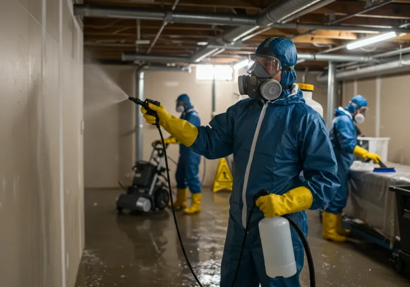 Basement Sanitization and Antimicrobial Treatment process in Waianae, HI