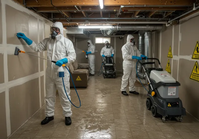 Basement Moisture Removal and Structural Drying process in Waianae, HI